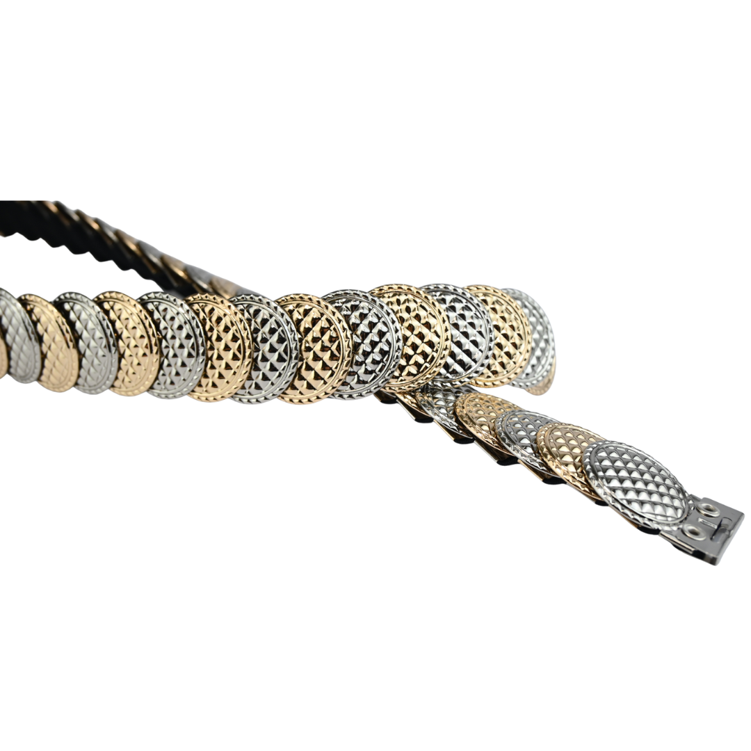 Cinto Artesanal de Moedas Texturizadas