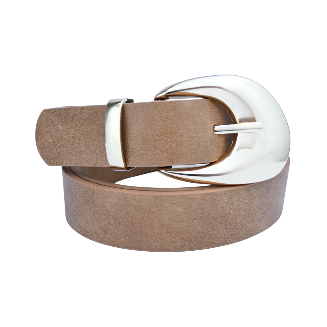 Cinto Feminino com Fivela Dourada Oval Estilo e Sofisticação