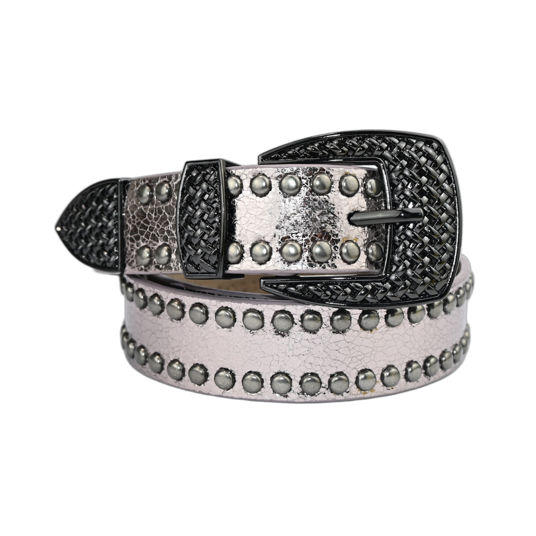 Cinto Feminino com Tachas e Fivela Trabalhada