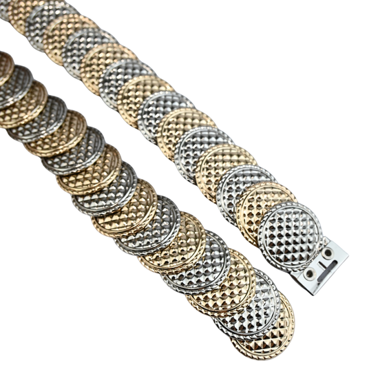 Cinto Artesanal de Moedas Texturizadas