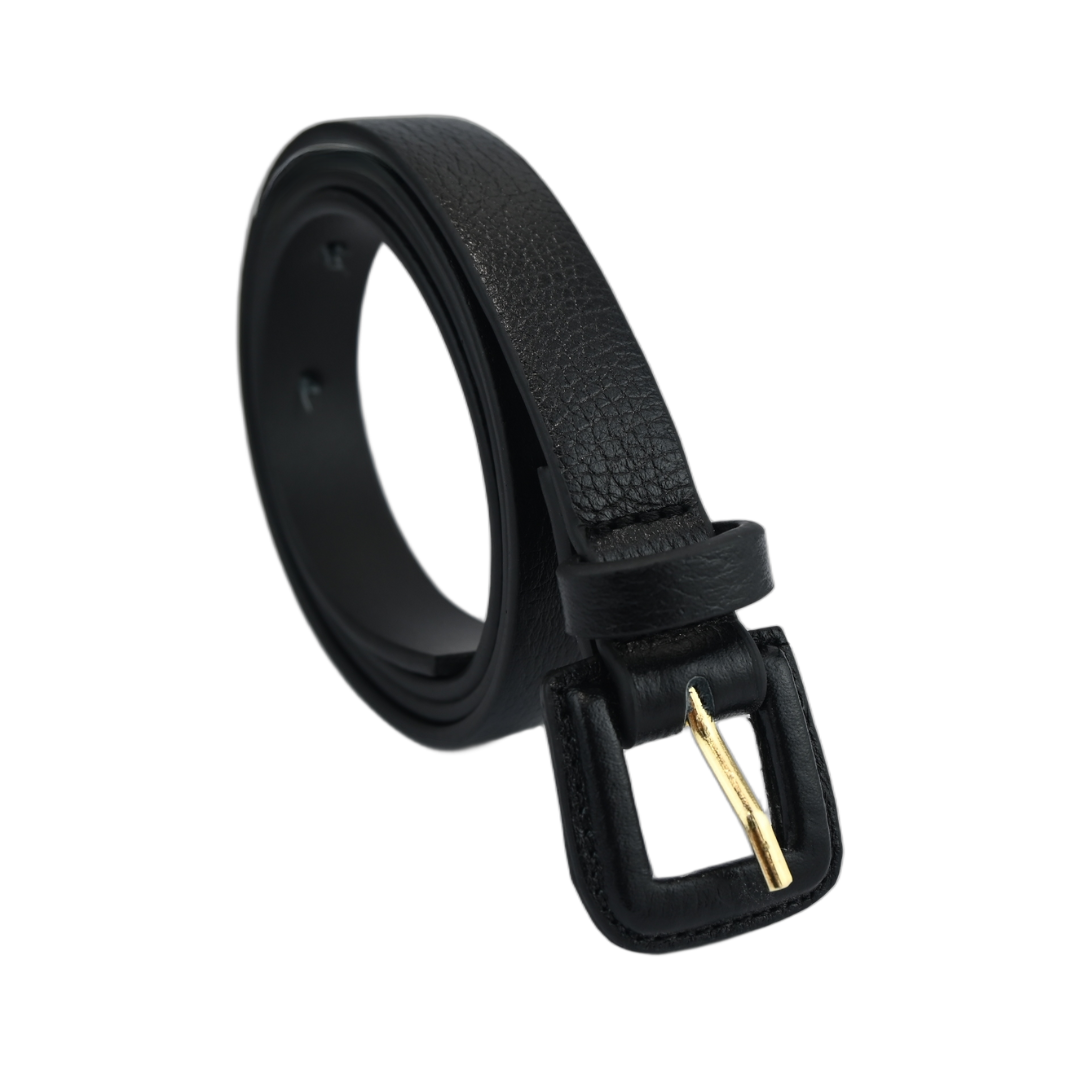 Cinto De Couro Encapado Fino Quadrado