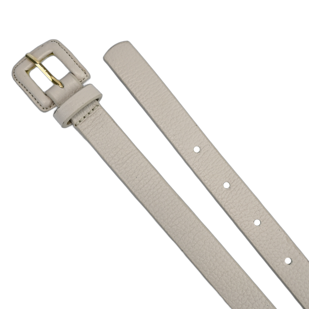 Cinto De Couro Encapado Fino Quadrado