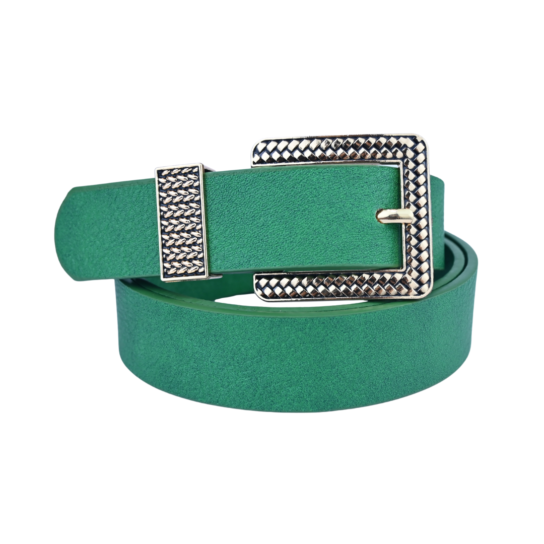 Cinto Feminino com Fivela Dourada Trabalhada