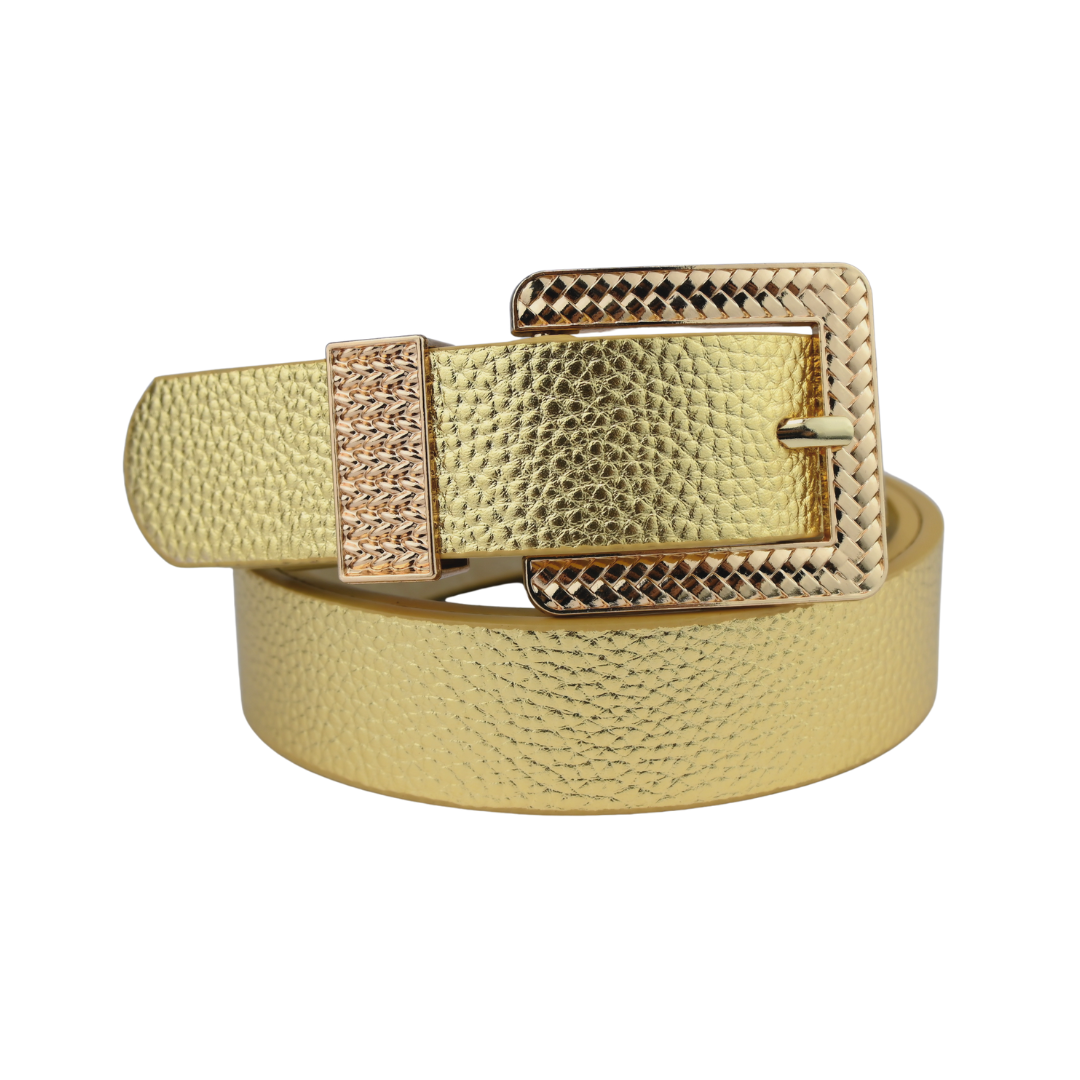 Cinto Feminino com Fivela Dourada Trabalhada