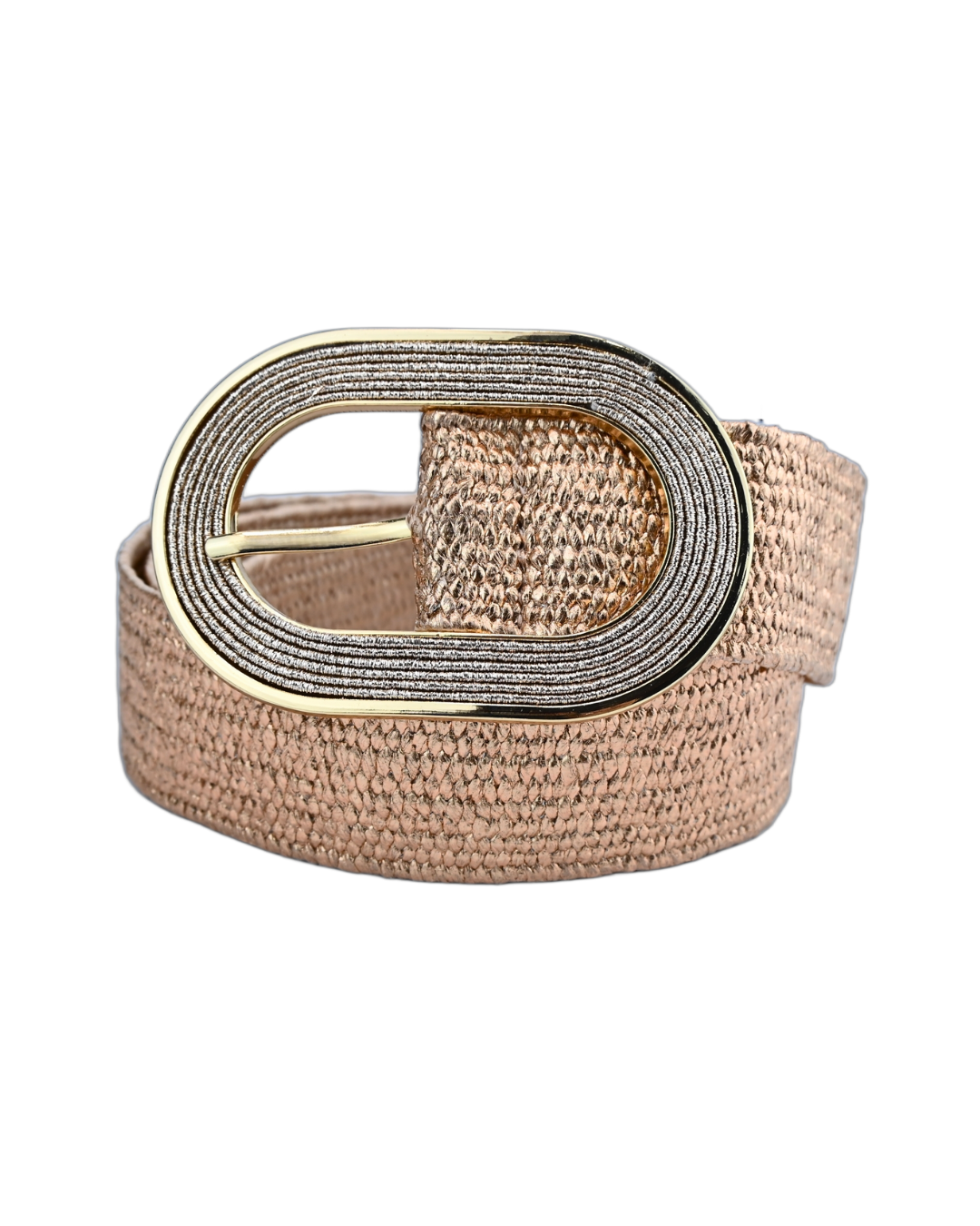 Cinto metalizado feminino