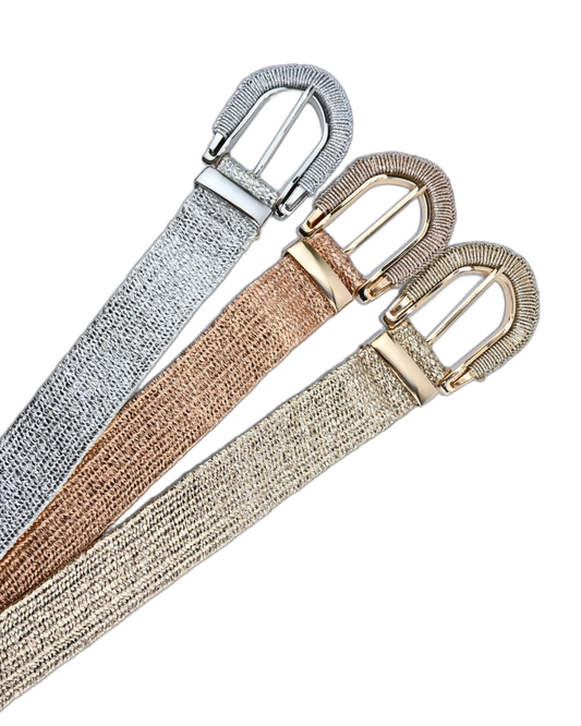 Cinto de Palha com Fivela Comprida