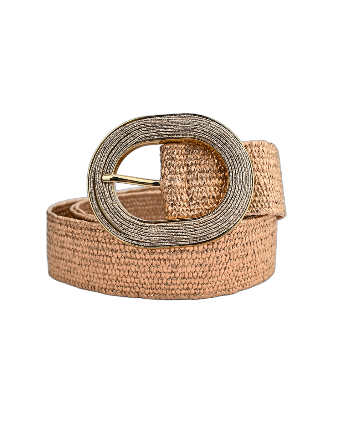 Cinto Feminino Trançado com Fivela Oval Metálica Fashion e Versátil