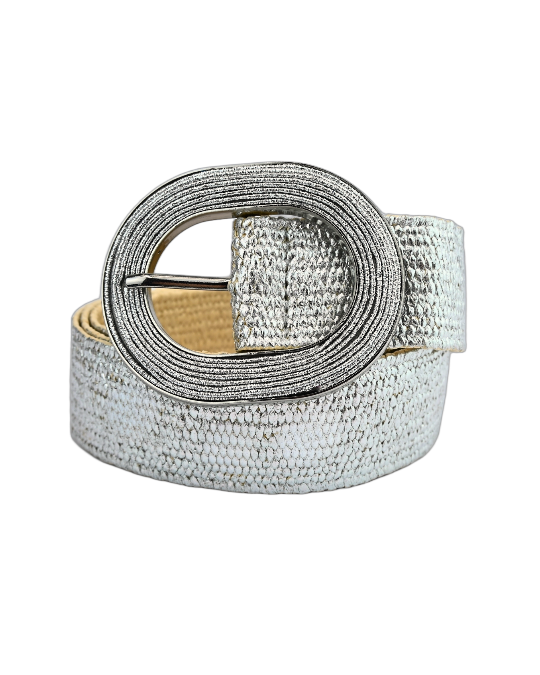 Cinto Feminino Trançado com Fivela Oval Metálica Fashion e Versátil
