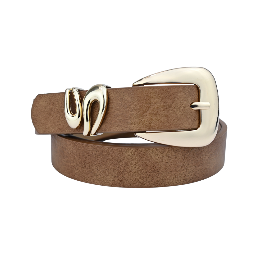 Cinto Feminino com Fivela Dourada