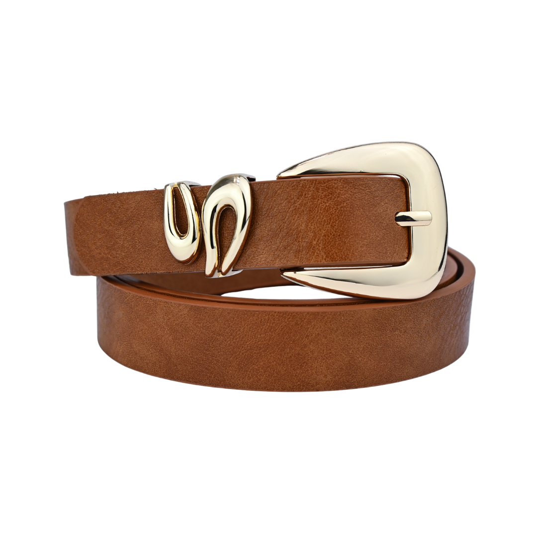 Cinto Feminino com Fivela Dourada