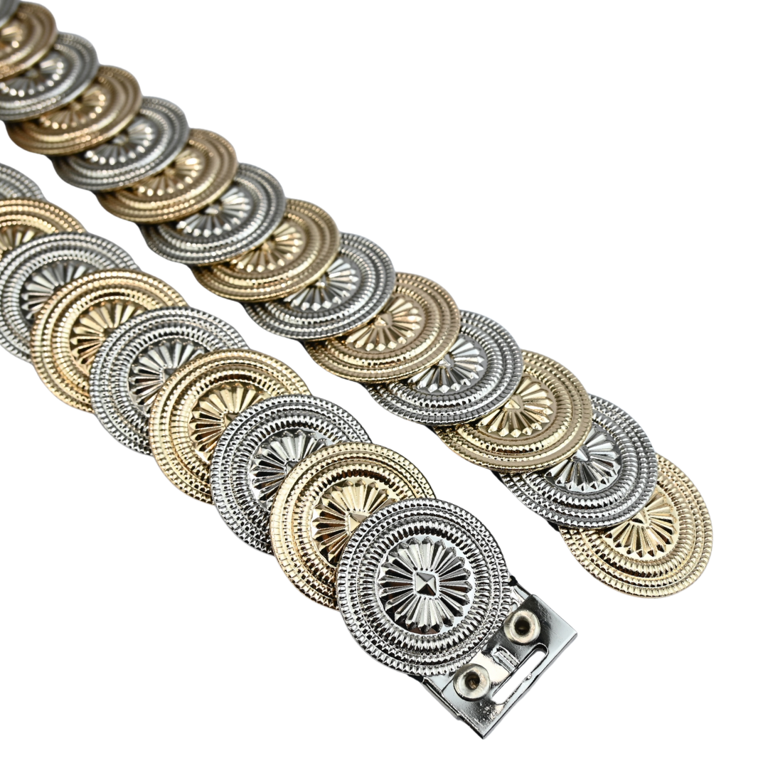 Cinto Decorativo Moedas em Metal