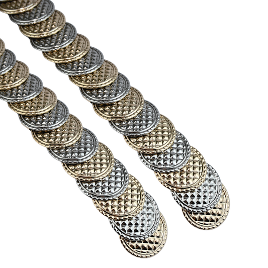 Cinto Artesanal de Moedas Texturizadas