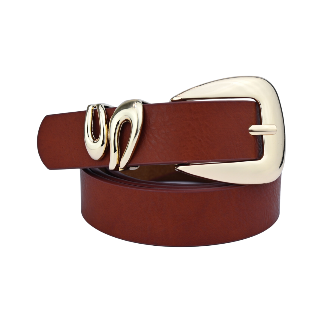 Cinto Feminino com Fivela Dourada