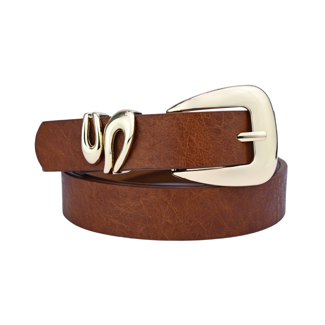 Cinto Feminino com Fivela Dourada