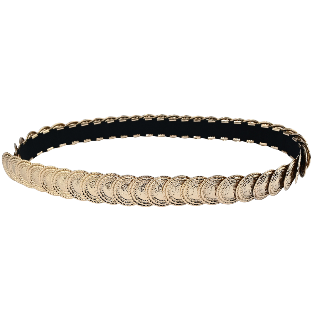 Cinto Feminino Moedas Trabalhadas