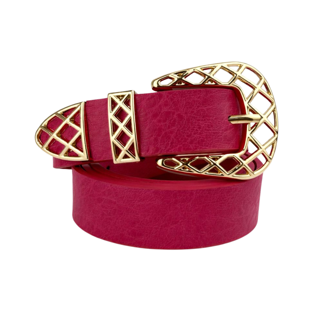 Cinto Feminino com Fivela Dourada