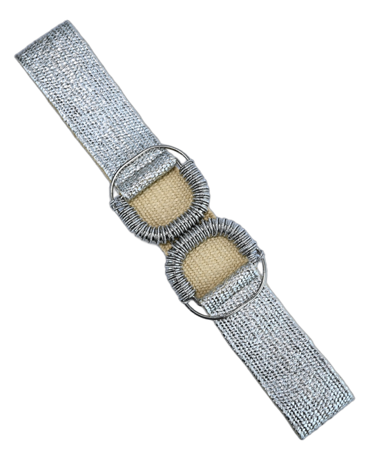 Cinto Palha Elástico Metalizado