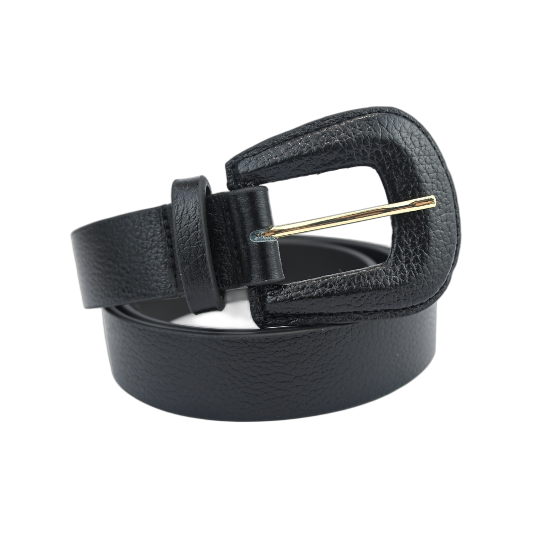 Cinto De Couro Feminino Fivela Oval Médio