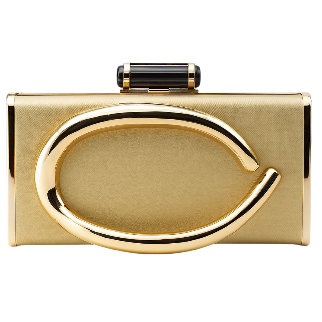 Bolsa  Clutch Luxo com Letra “C”
