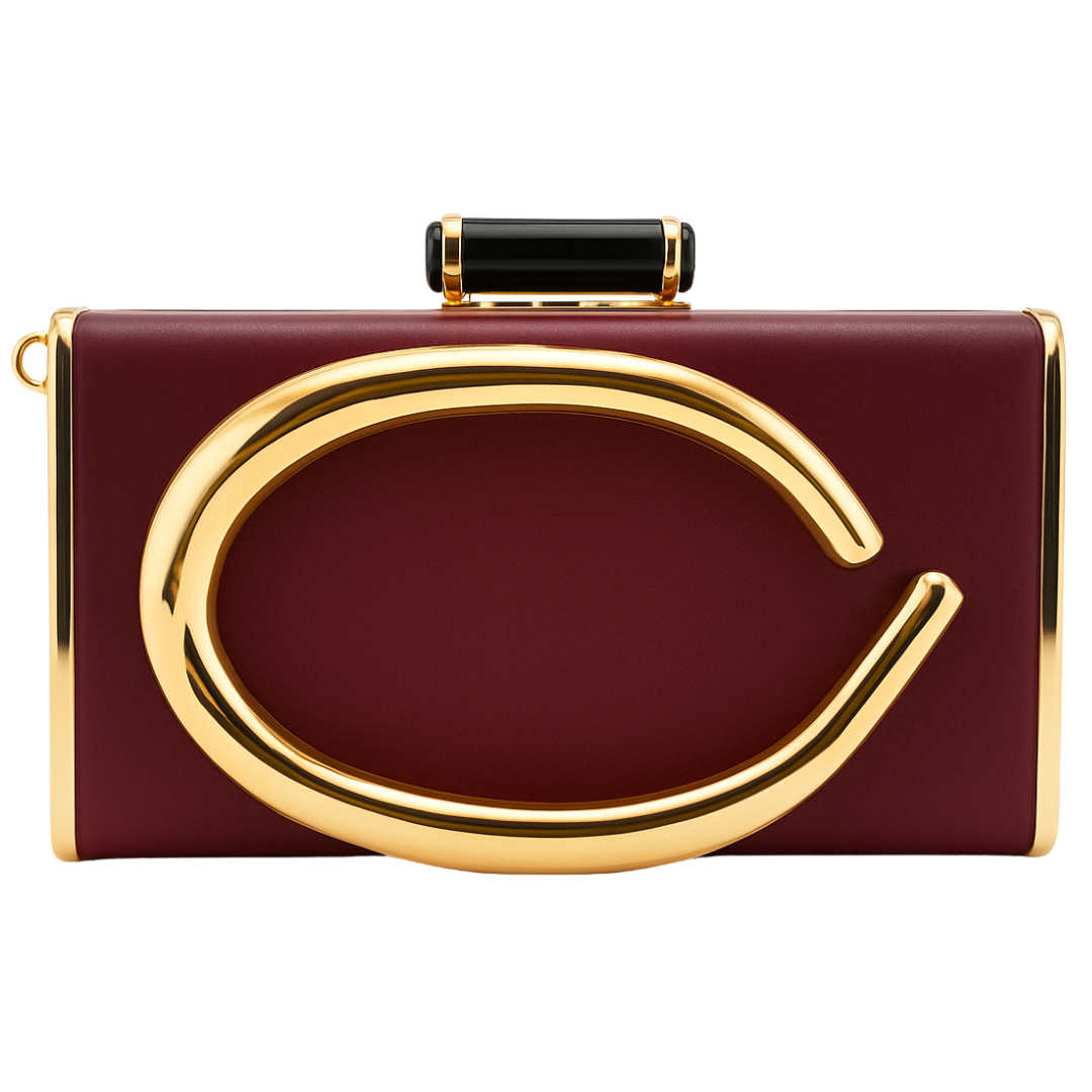 Bolsa  Clutch Luxo com Letra “C”