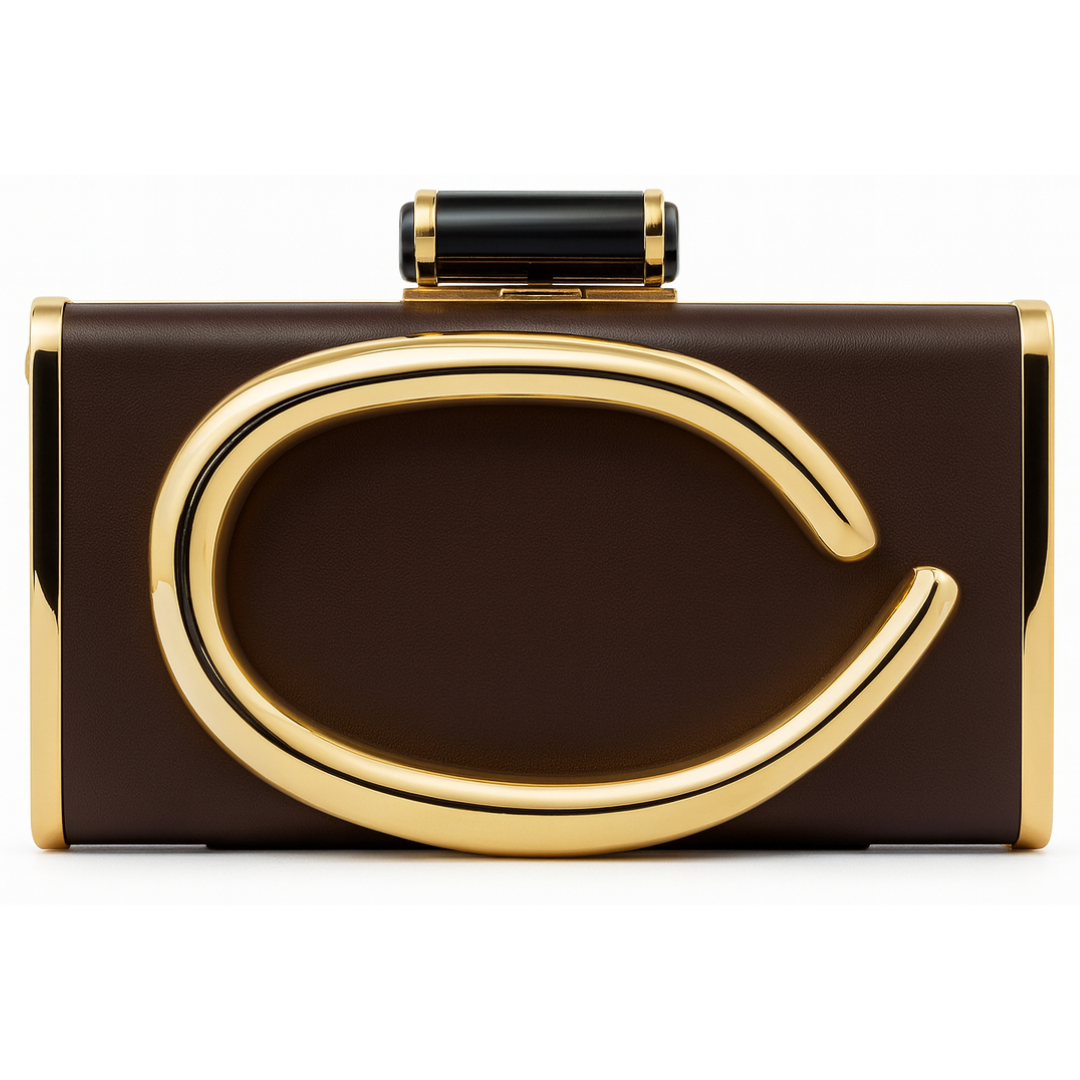 Bolsa  Clutch Luxo com Letra “C”