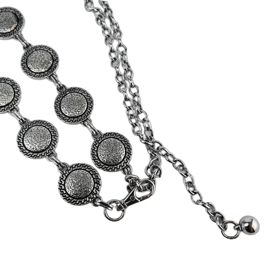 Cinto Corrente Medalha Redonda Plus-zise