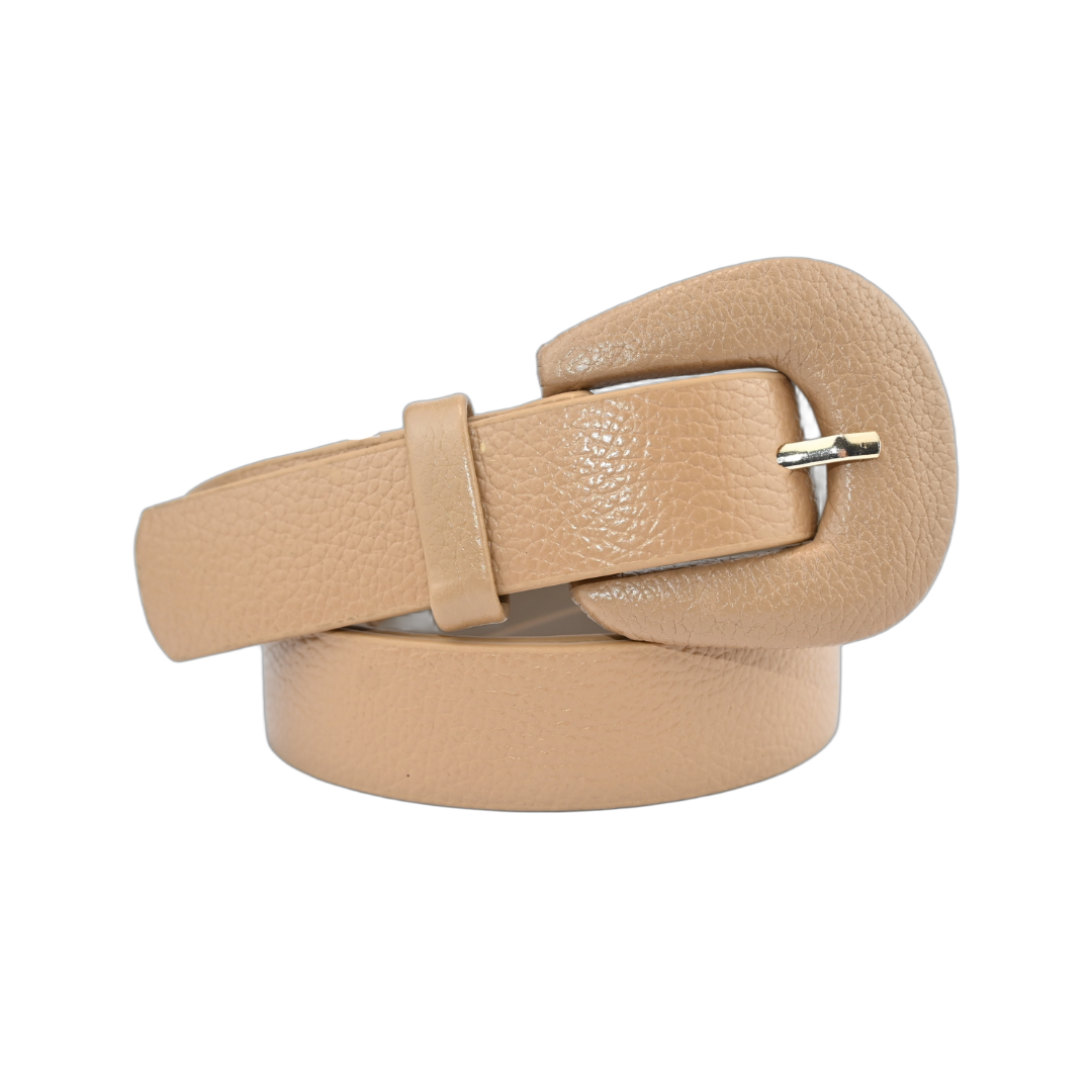 Cinto De Couro Encapado Oval