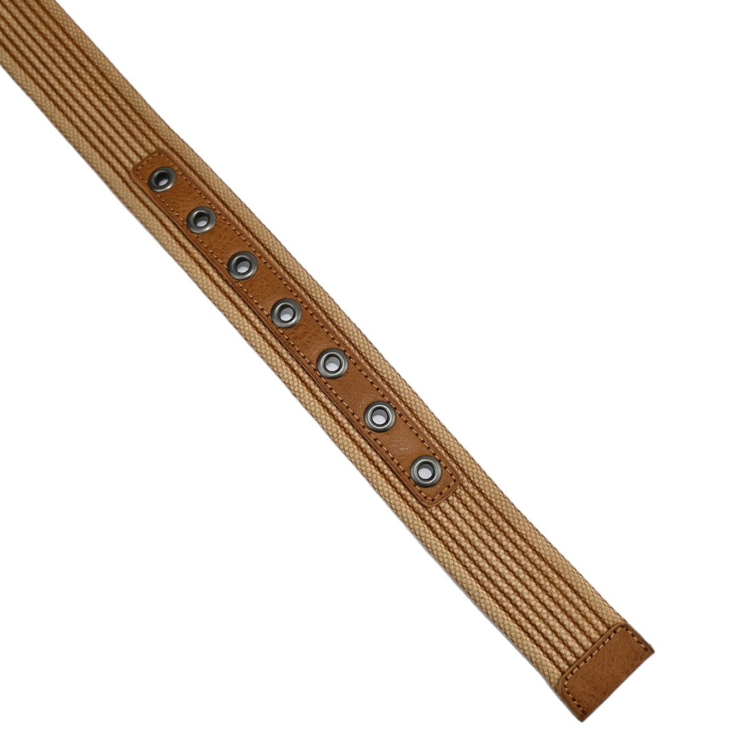 Cinto Masculino Lona Fivela Quadrada Envelhecida