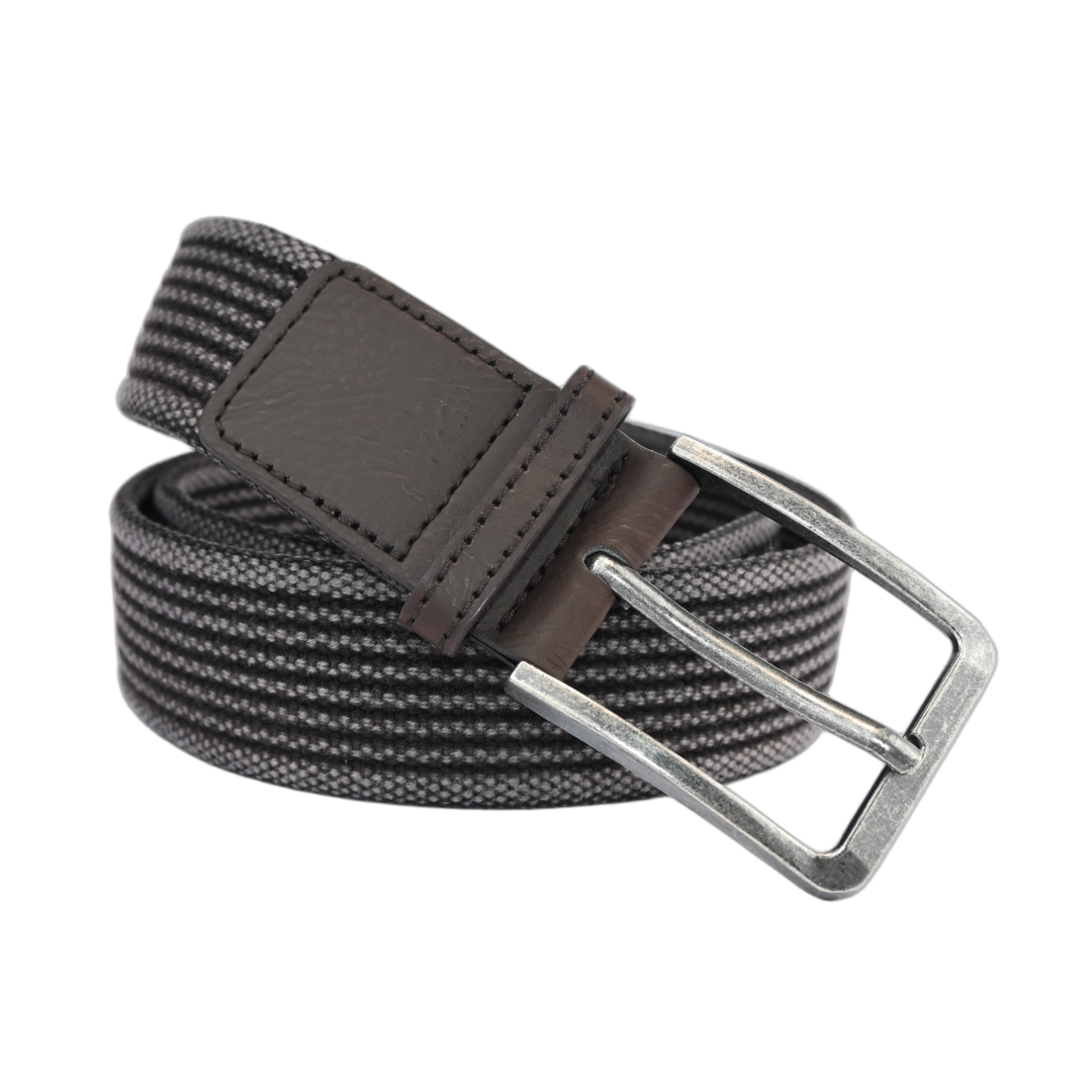 Cinto Masculino Lona Fivela Quadrada Envelhecida