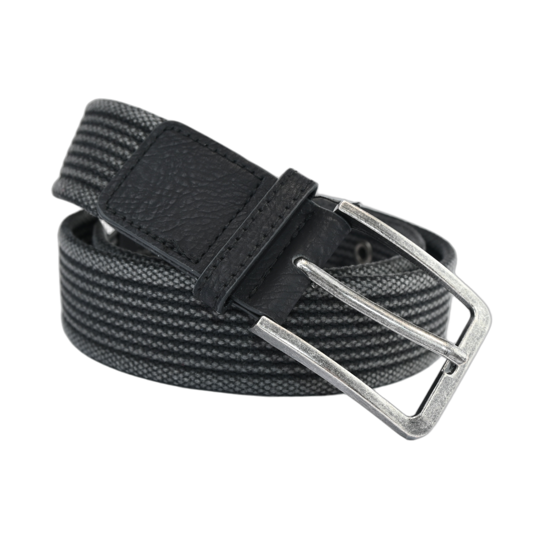 Cinto Masculino Lona Fivela Quadrada Envelhecida