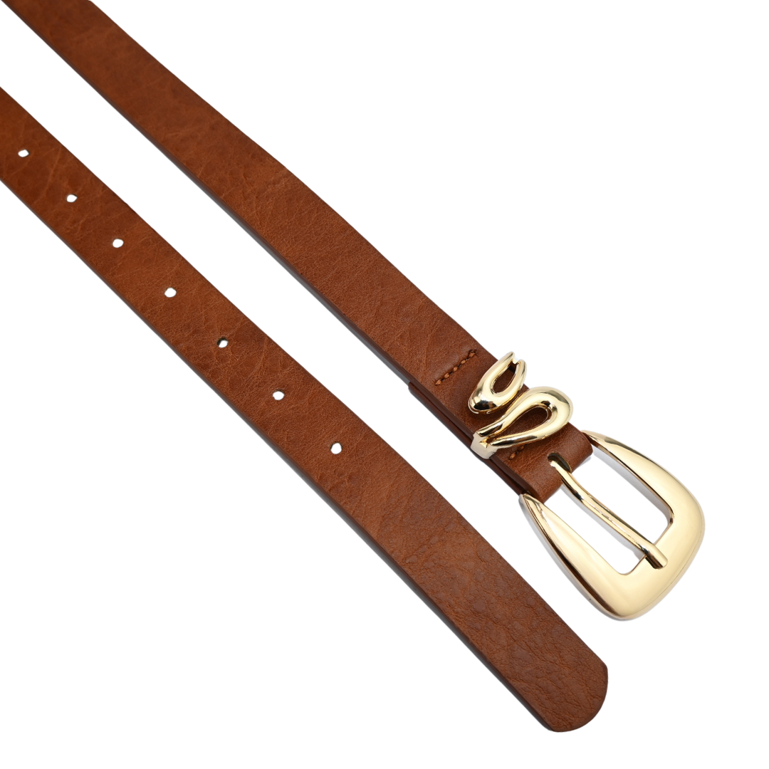 Cinto Feminino com Fivela Dourada