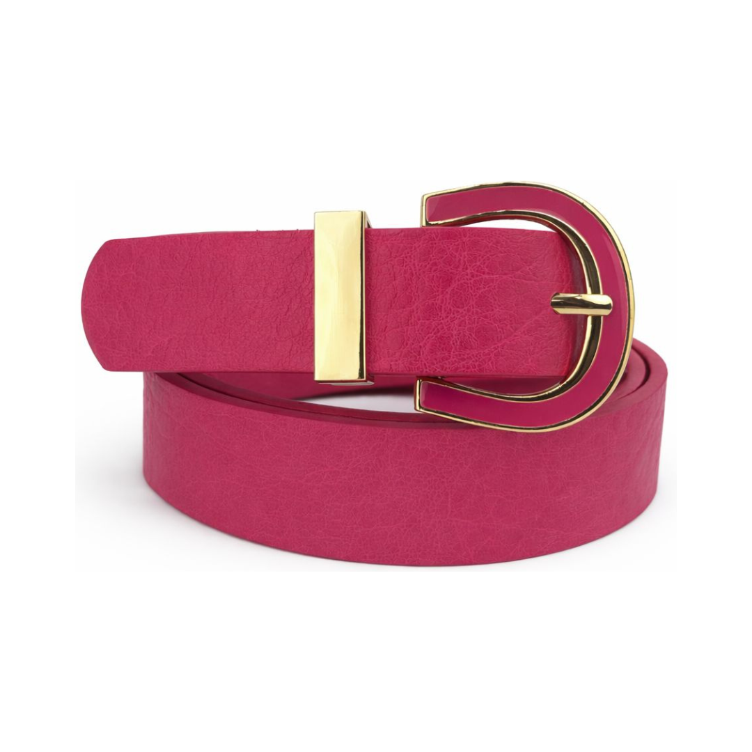 Cinto Feminino Colorido Fivela Metal Encapado
