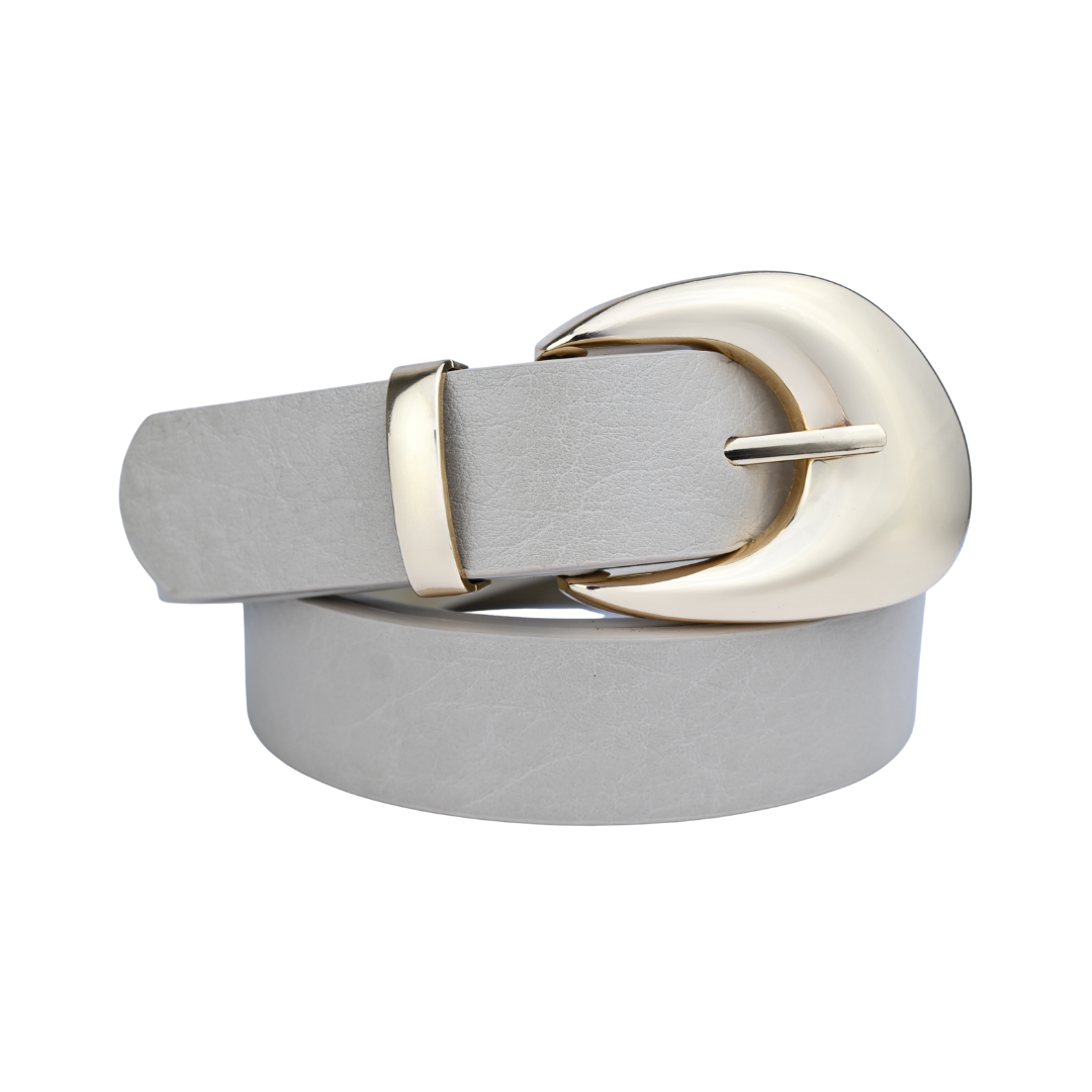 Cinto Feminino com Fivela Dourada Oval Estilo e Sofisticação