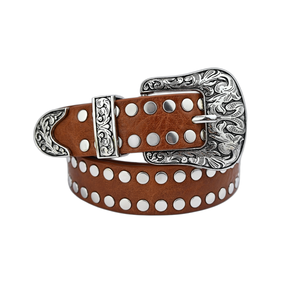 Cinto Feminino Estilo Country com Tachas