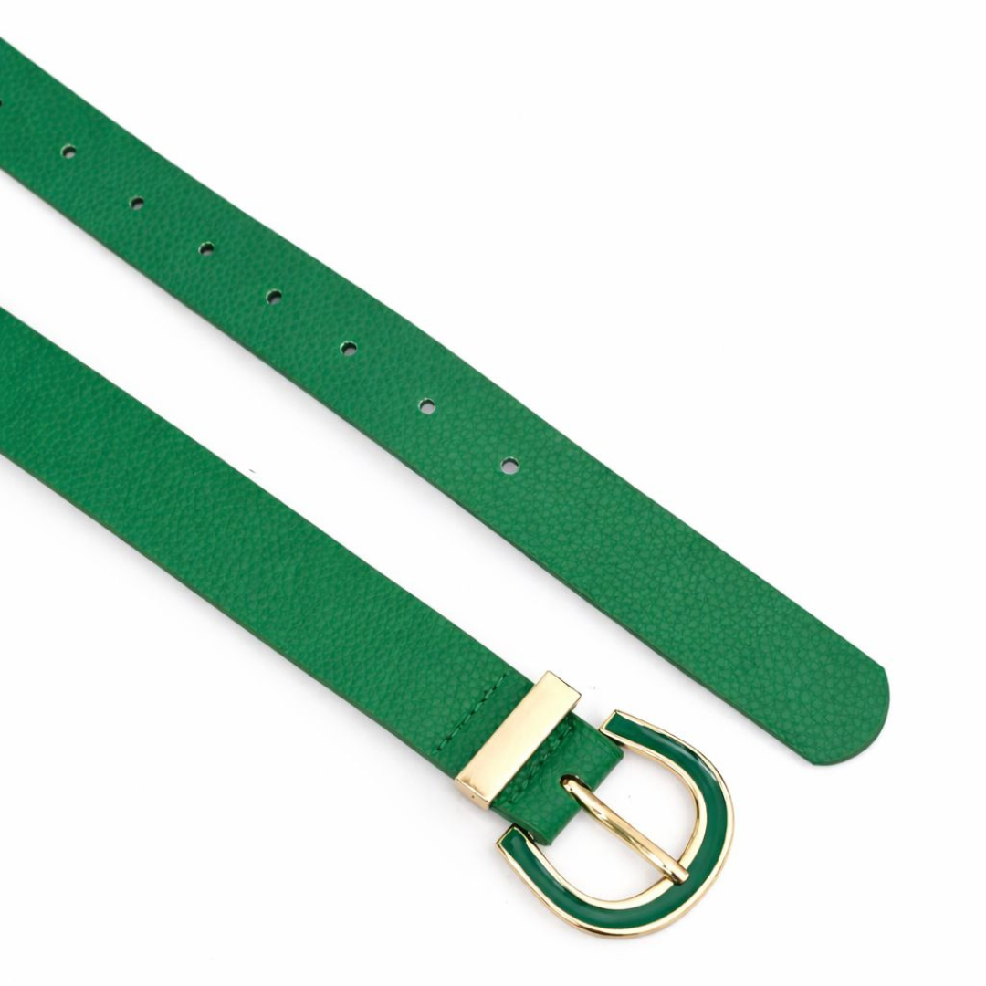 Cinto Feminino Colorido Fivela Metal Encapado