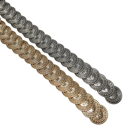 Cinto Feminino Moedas Trabalhadas