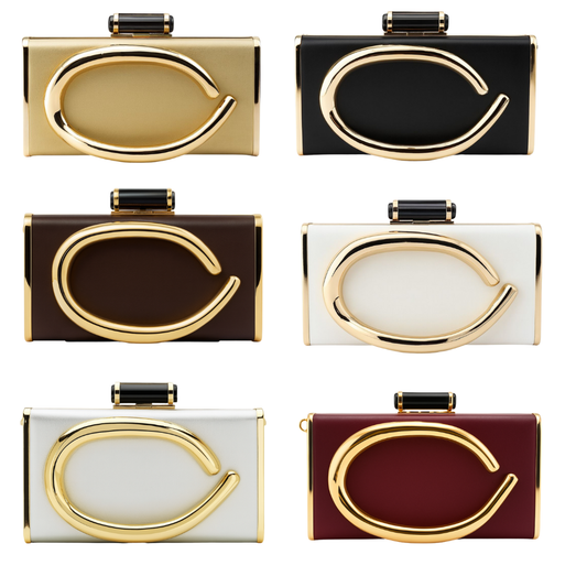 Bolsa  Clutch Luxo com Letra “C”