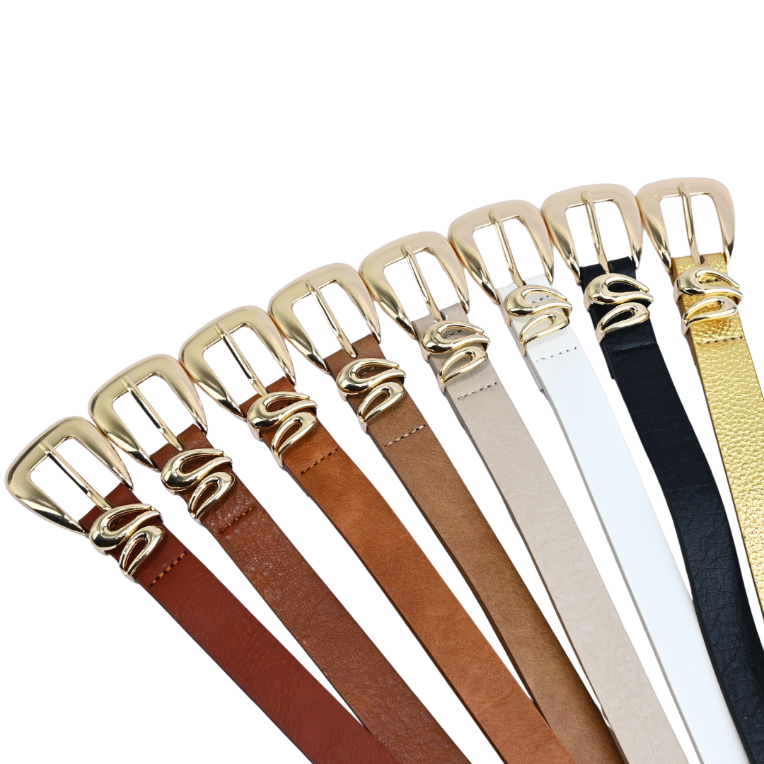 Cinto Feminino com Fivela Dourada