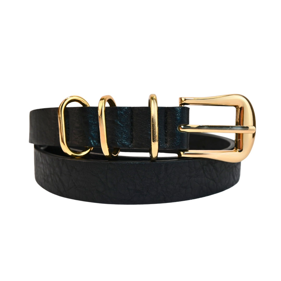 Cinto Feminino com Fivela Dourada 110 cm