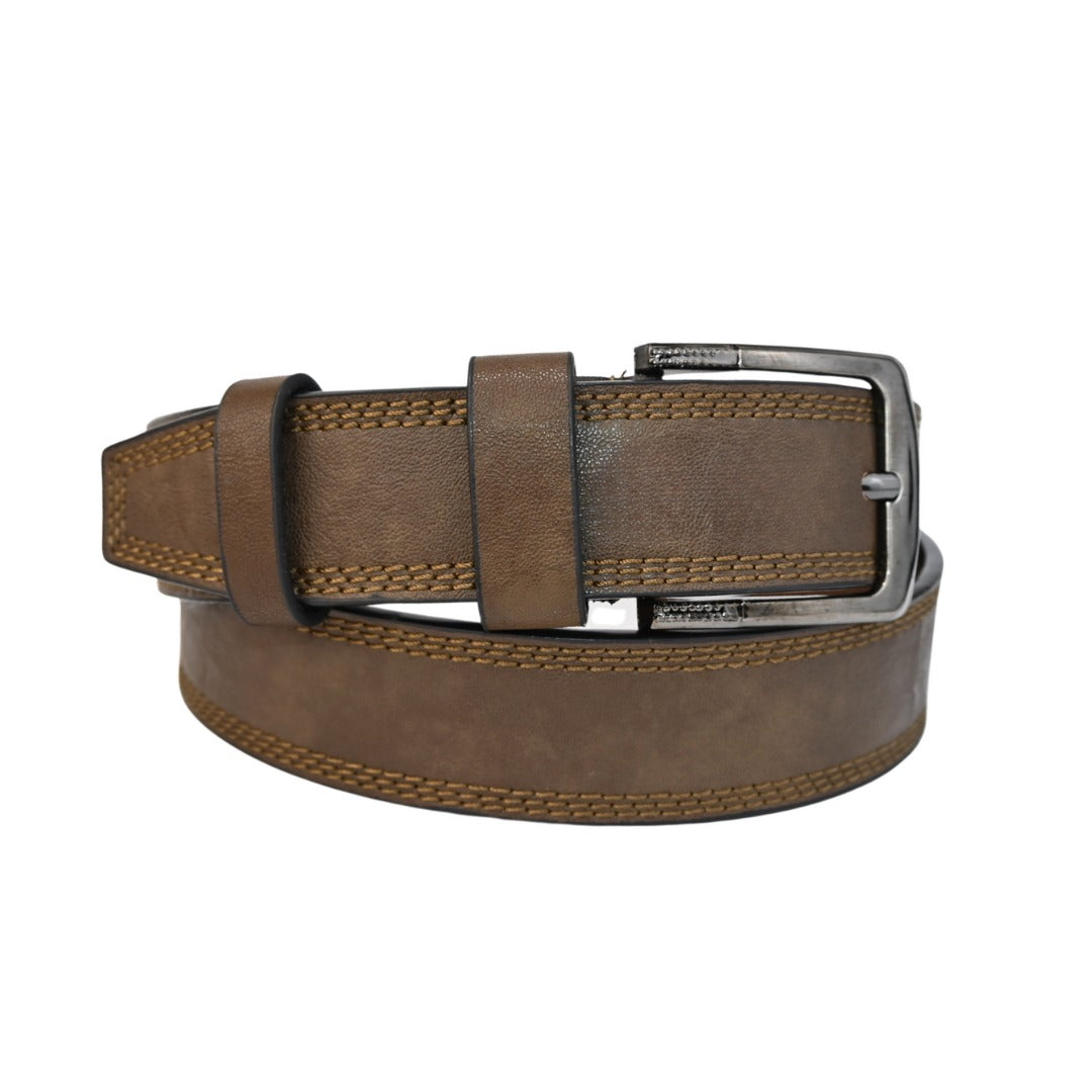 Cinto Masculino em Couro Sintético com Fivela Metálica